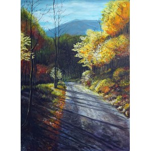 Sarah J Nasir, 30 X  42, Acrylic On Canvas, Prism of Autumn Grove, AC-SJN-001